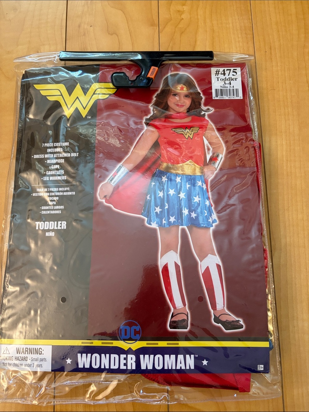 DC Wonder Woman Toddler Costume Red, Blue & Gold